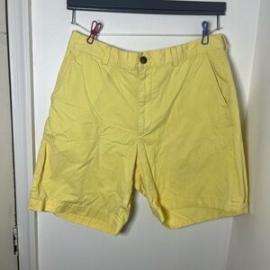 Brooks Brothers 346 Yellow Cotton Chino Shorts Men’s W34 Classic Preppy Summer